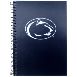 spiral bound 5x7 navy notebook with Penn State Athletic Logo